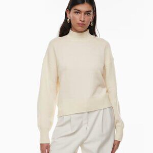 Aritzia Babaton Luxe Cashmere Kath Mockneck Pullover Sweater Size Small